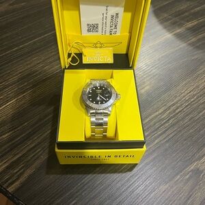 Invicta Silver and Black Men's Watch